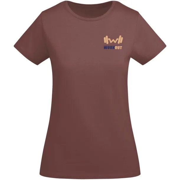 Breda organic cotton short sleeve women's t-shirt - Roly Pale Red