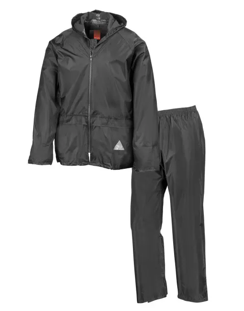  Waterproof Jacket/Trouser Set - Result Black