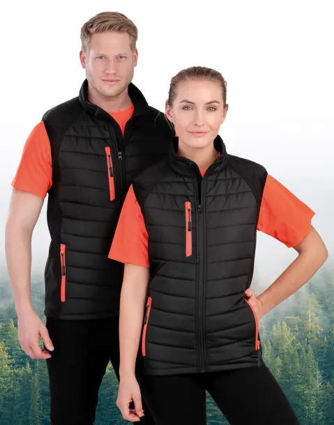  Black Compass Padded Softshell Gilet - Result Recycled