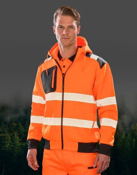  Recycled Robust Zipped Safety Hoody - Result Recycled