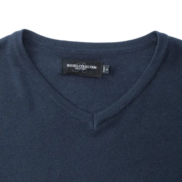  Muški pleteni pulover s V-izrezom, 275 g/m² - Russell Collection