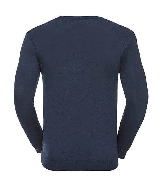  Muški pleteni pulover s V-izrezom, 275 g/m² - Russell Collection