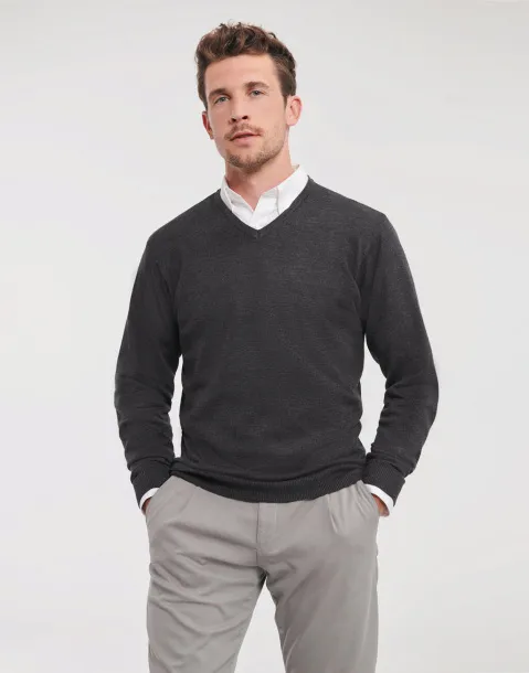  Men's V-Neck Knitted Pullover - Russell Collection