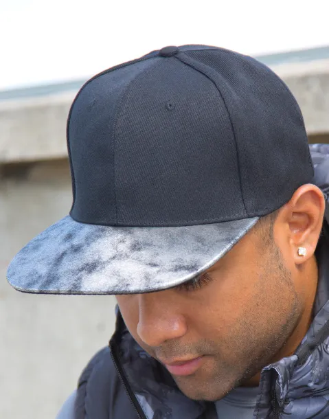  Bronx Glitter Flat Peak Snapback Cap - Result Headwear