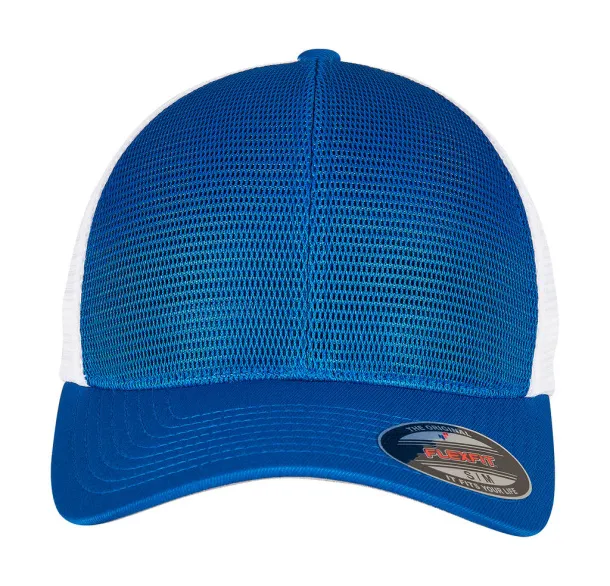 Flexfit 360 Omnimesh  Cap 2-Tone - Flexfit Royal Bijela