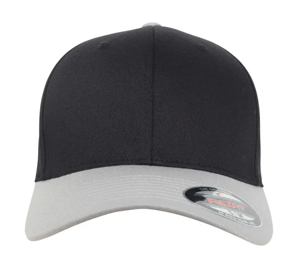 Flexfit Dvobojna šilterica - 6 panela - Flexfit Crna Silver