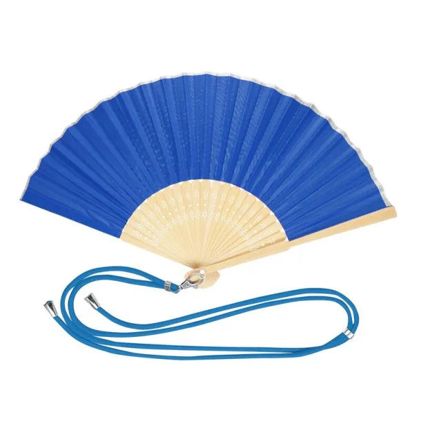  Bamboo hand fan Plava