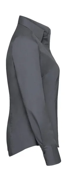  Ladies' LS Fitted Poplin Shirt - Russell Collection