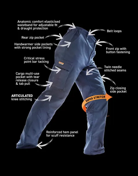  Work Guard Stretch Trousers Reg - Result Work-Guard