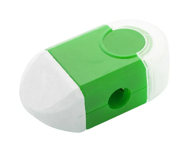 Pencix eraser and sharpener Green White