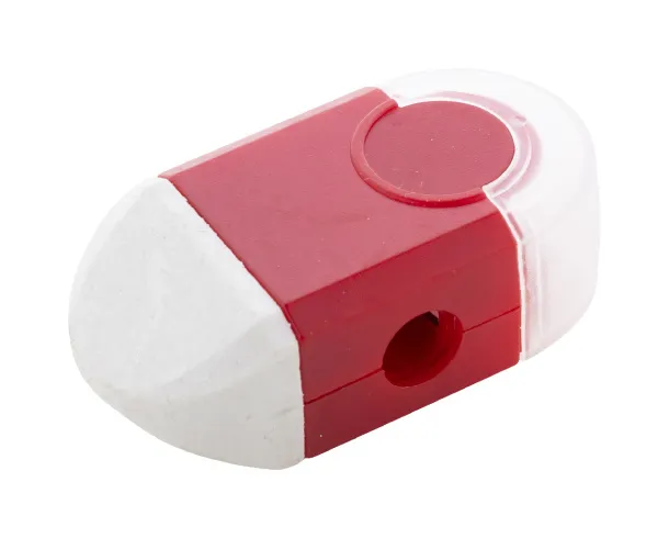 Pencix eraser and sharpener Red White