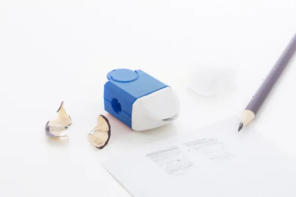 Pencix eraser and sharpener Blue White