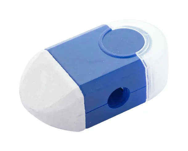 Pencix eraser and sharpener Blue White