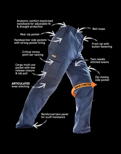  Work Guard Stretch Trousers Long - Result Work-Guard