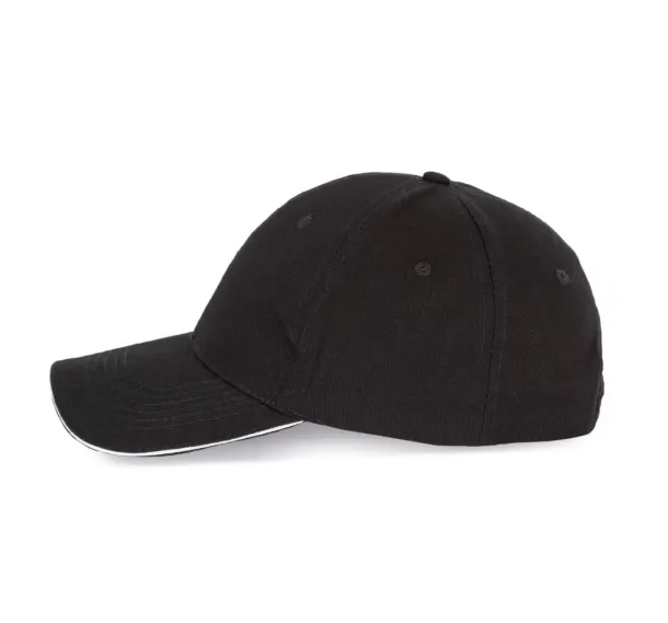  SANDWICH PEAK CAP - 6 PANELS - K-UP Black White