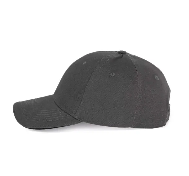  SANDWICH PEAK CAP - 6 PANELS - K-UP Tamno siva Black