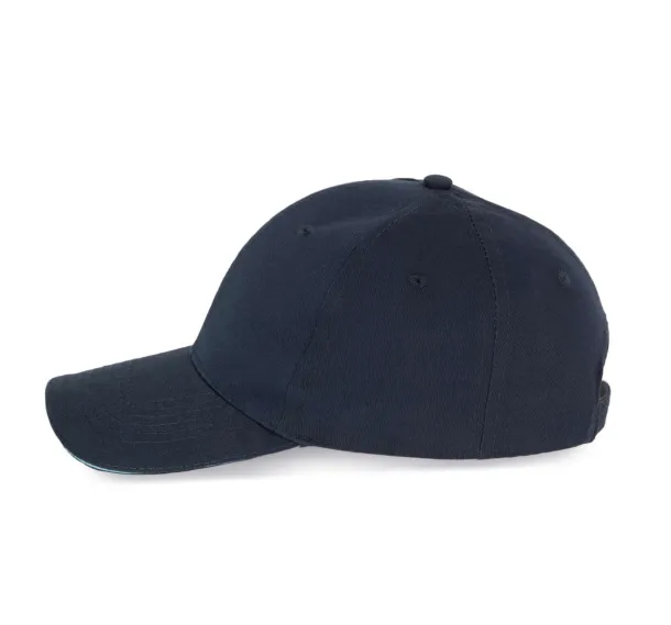  SANDWICH PEAK CAP - 6 PANELS - K-UP Navy Sky blue