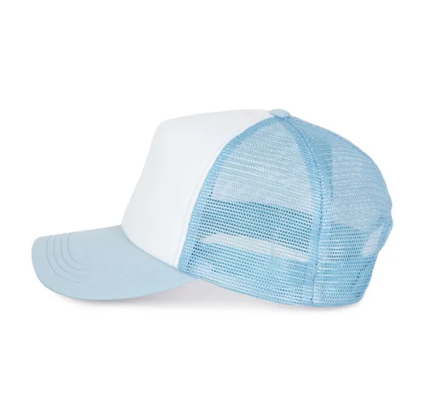  TRUCKER MESH CAP - 5 PANELS - K-UP White Sky blue