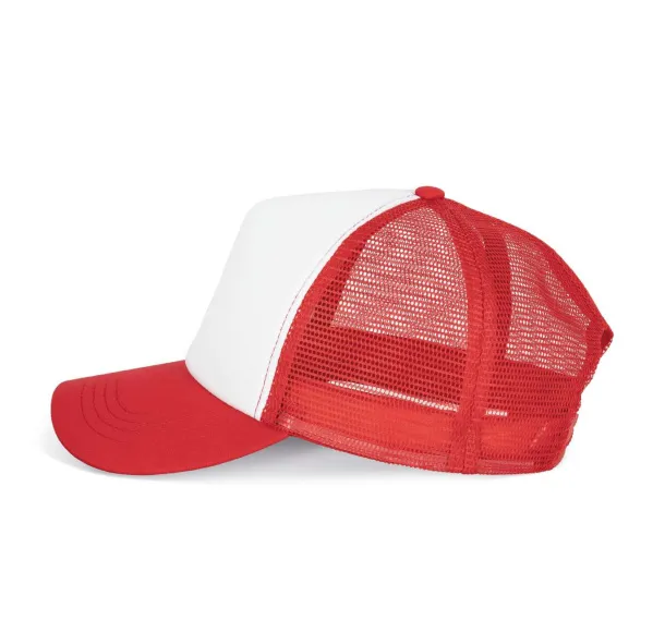  TRUCKER MESH CAP - 5 PANELS - K-UP White Red