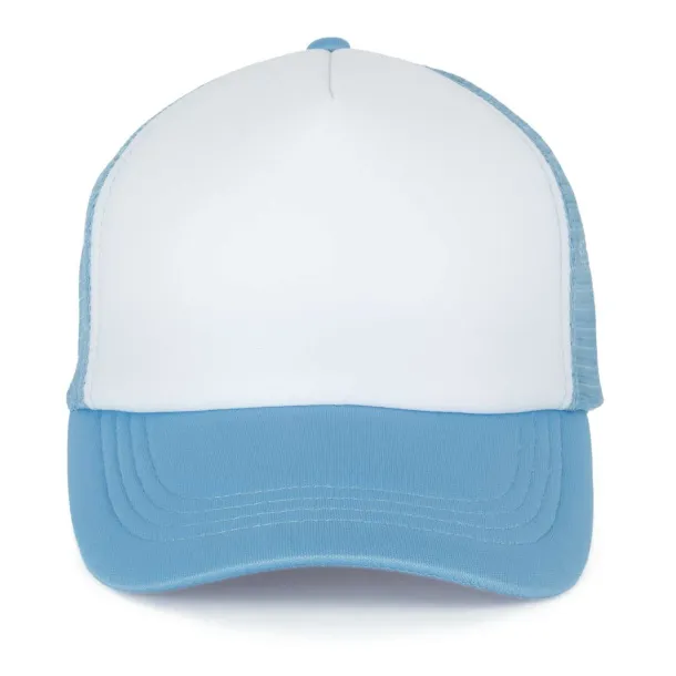  TRUCKER MESH CAP - 5 PANELS - K-UP White Dark Blue Sky