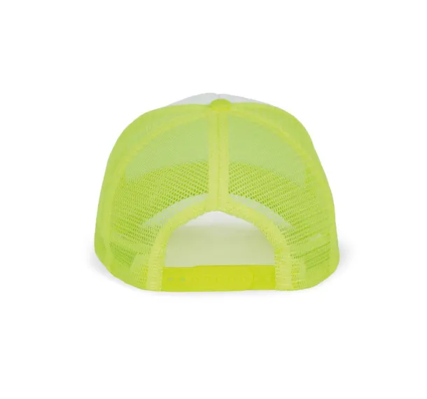  TRUCKER MESH CAP - 5 PANELS - K-UP White Fluorescent Yellow
