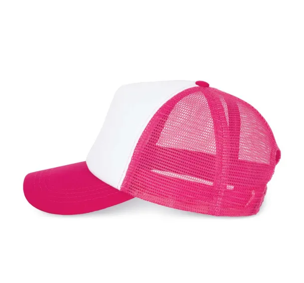  TRUCKER MESH CAP - 5 PANELS - K-UP White Fuchsia