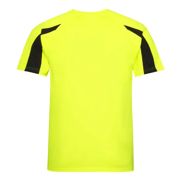  Dječja dvobojna majica kratkih rukava, 140 g/m2 - Just Cool Electric Yellow Crna
