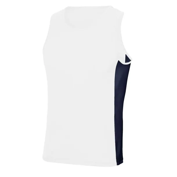  Muška dvobojna majica bez rukava - Just Cool Bijela French Navy