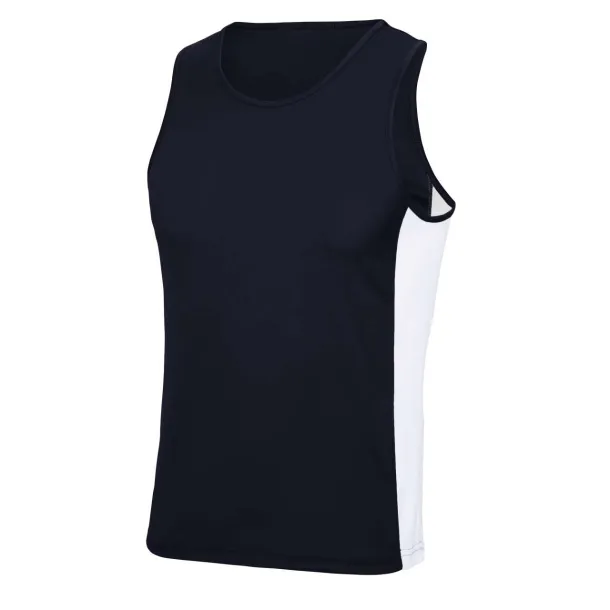  Muška dvobojna majica bez rukava - Just Cool French Navy Bijela