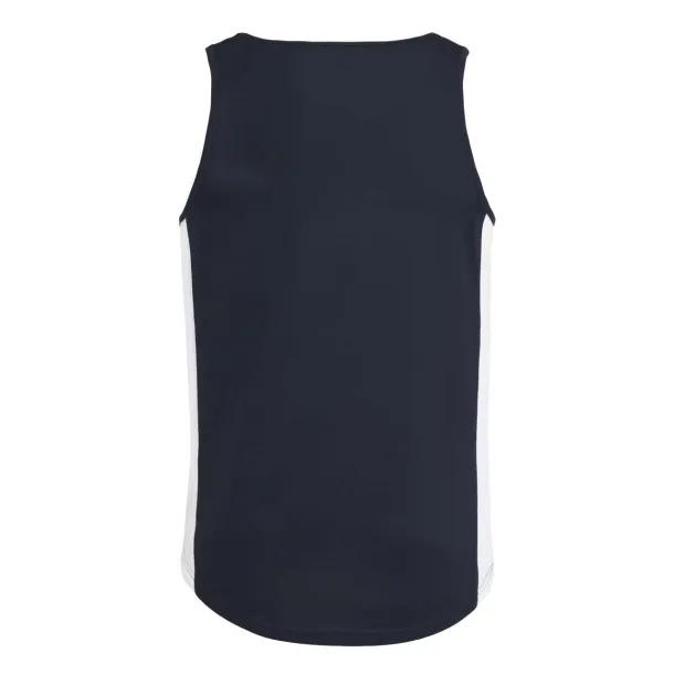  Muška dvobojna majica bez rukava - Just Cool French Navy Bijela