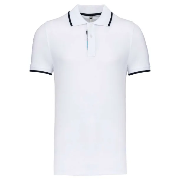  MEN'S SHORT-SLEEVED POLO SHIRT - Kariban White Navy