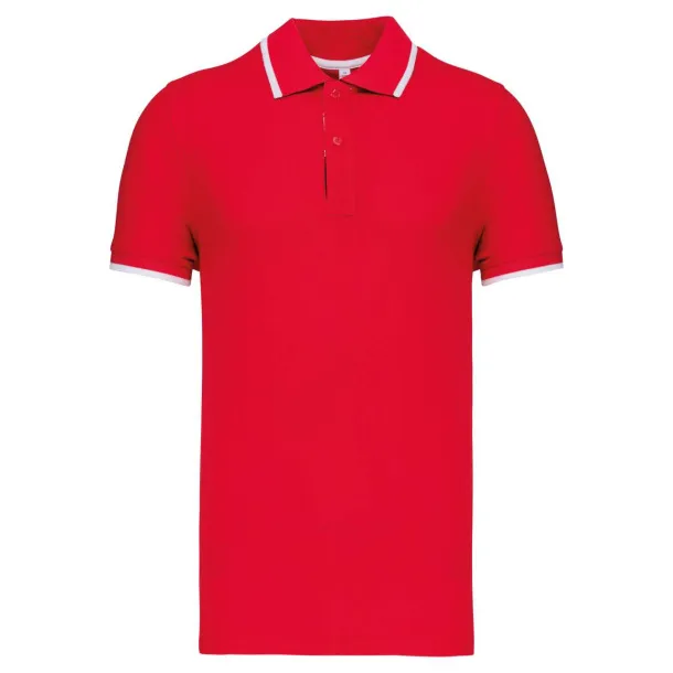  MEN'S SHORT-SLEEVED POLO SHIRT - Kariban Red White