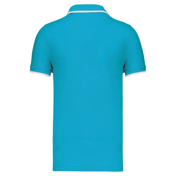  MEN'S SHORT-SLEEVED POLO SHIRT - Kariban Light Turquoise White