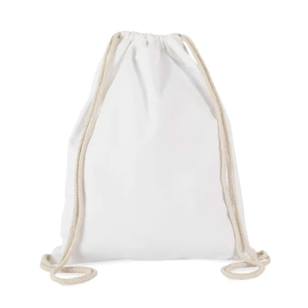  DRAWSTRING BAG WITH THICK STRAPS - Kimood White