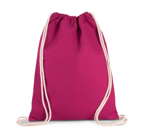  Pamučni ruksak s vezicama za naramenice - Kimood Fuchsia