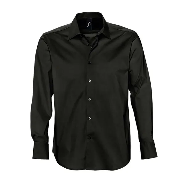 SOL'S BRIGHTON LONG SLEEVE STRETCH MEN'S SHIRT - SOL'S Black
