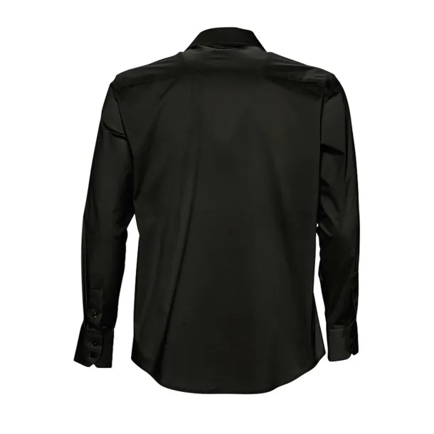 SOL'S BRIGHTON LONG SLEEVE STRETCH MEN'S SHIRT - SOL'S Black