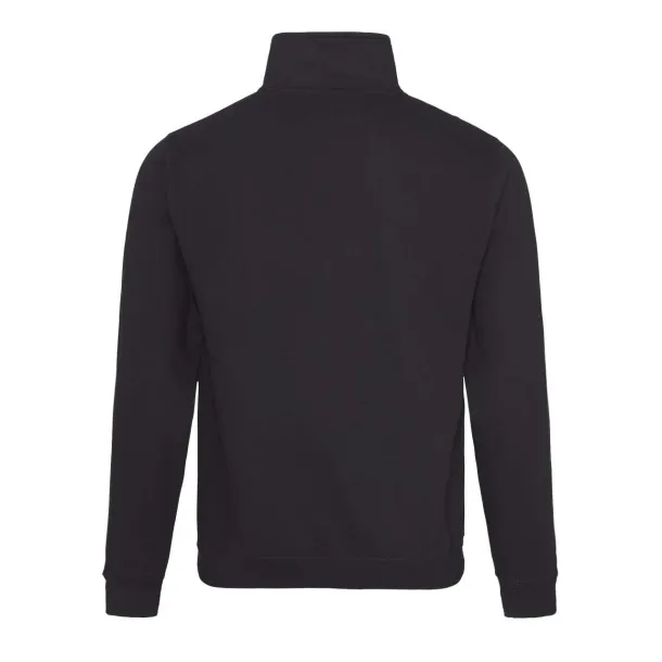  Majica s 1/4 patenta na prsima - Just Hoods Jet Black