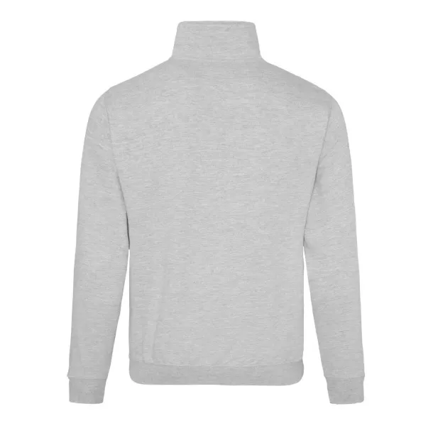  Majica s 1/4 patenta na prsima - Just Hoods Heather Grey