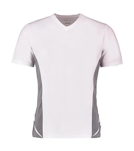  Regular Fit Cooltex® Panel V Neck Tee - Gamegear Bijela Siva