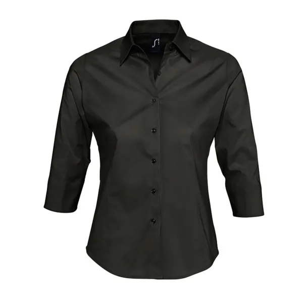 SOL'S EFFECT 3/4 SLEEVE STRETCH WOMEN'S SHIRT - SOL'S Black
