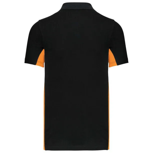 FLAG Majica kratkih rukava s dvije boje, 220 g/m2 - Kariban Crna Narančasta
