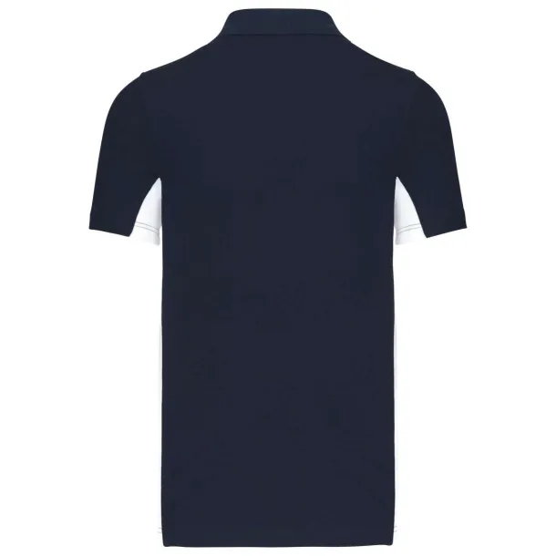 FLAG SHORT-SLEEVED TWO-TONE POLO SHIRT - Kariban Navy White