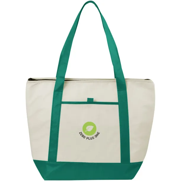 Lighthouse non-woven cooler tote Natural Green