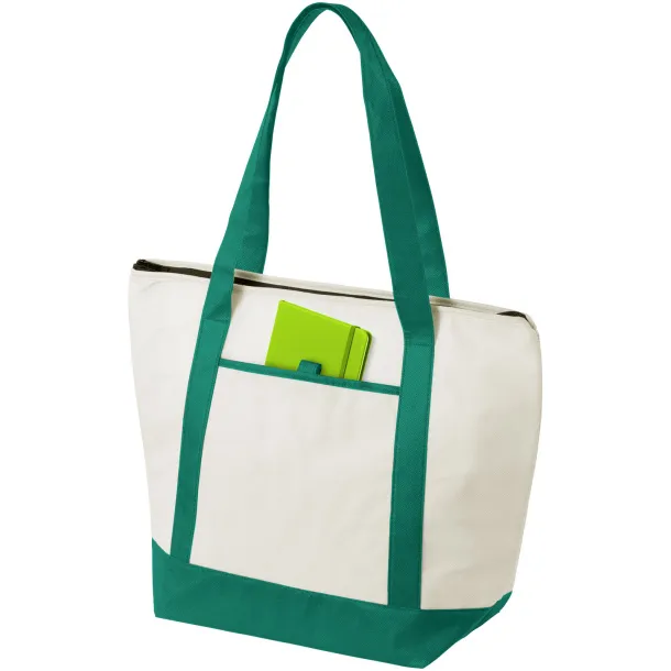 Lighthouse non-woven cooler tote Natural Green