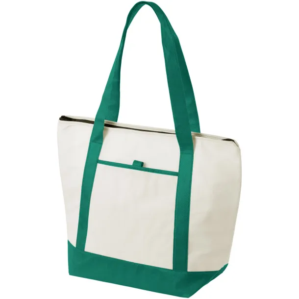 Lighthouse non-woven cooler tote Natural Green