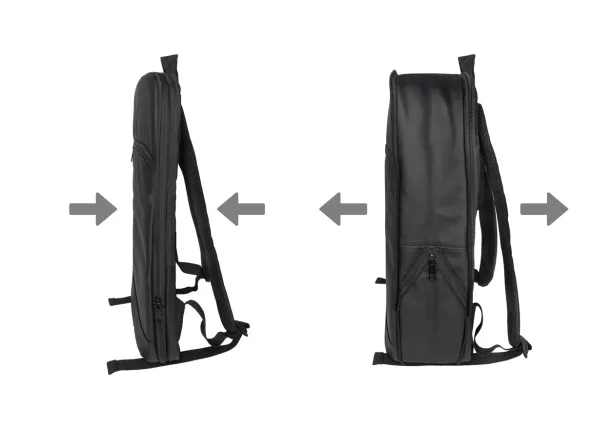 Kasier RPET vodootporni proširivi ruksak za 15" laptop Crna