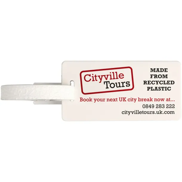 River recycled window luggage tag White