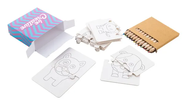 Colozzy custom colouring puzzle White Natural