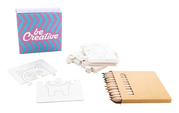 Colozzy custom colouring puzzle White Natural